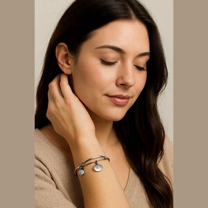 Alex and Ani Silver and Clear Crystal Bangle Bracelet